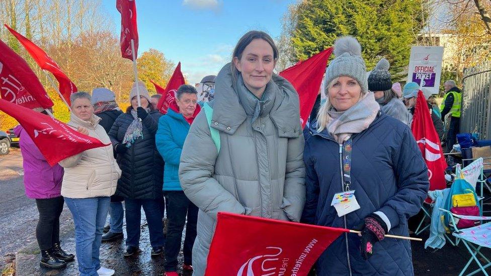 Michelle Stewart (L) and Diana Fox (R) (classroom assistants Mitchell House school)