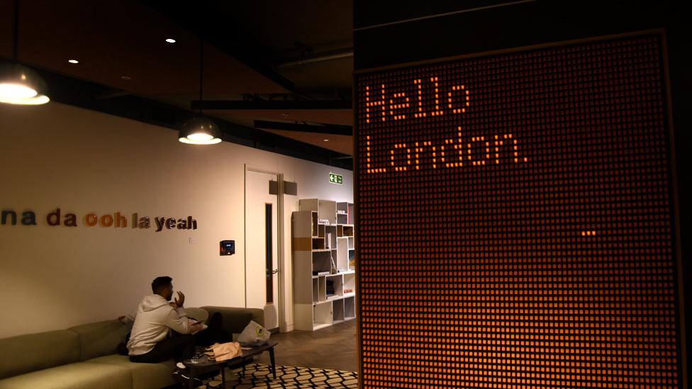 Universal library work space with illuminating word board