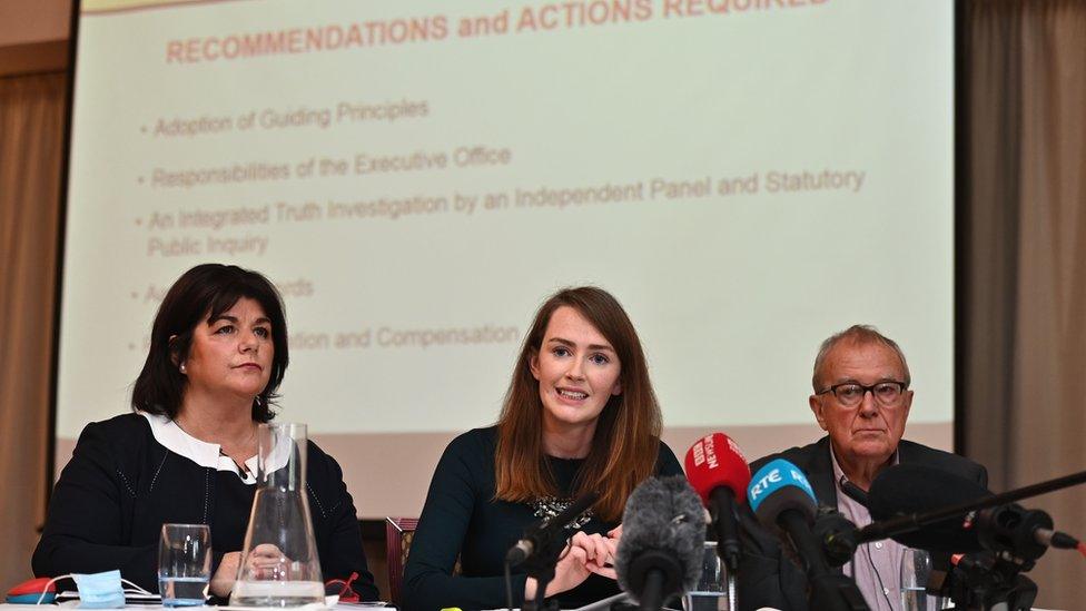 The three panel members who published a report on mother-and-baby homes in Northern Ireland