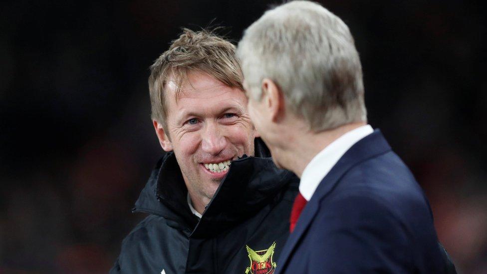 Graham Potter with Arsene Wenger