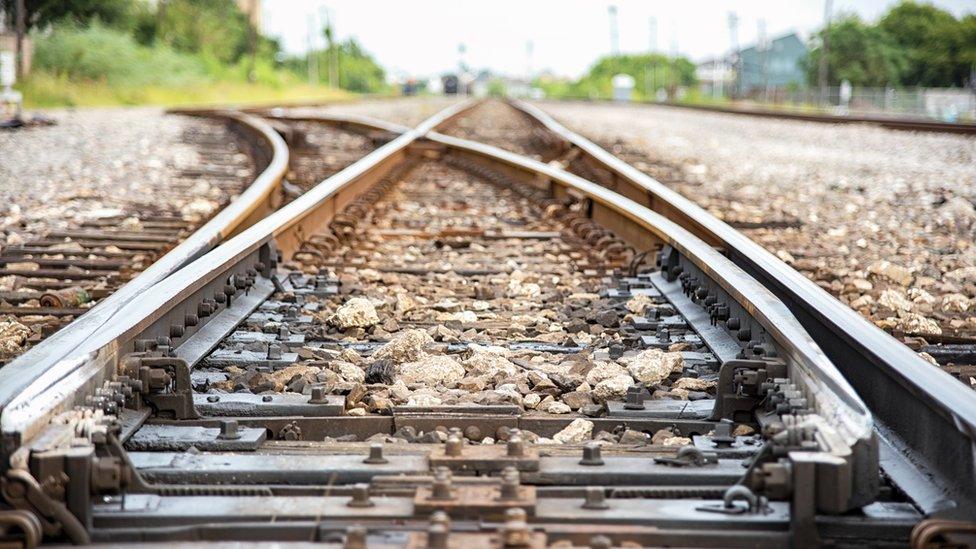 Stock image of a railway track