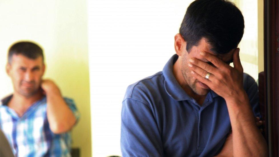 Abdullah Kurdi, 40, cries as he waits for the delivery of his sons' bodies outside a morgue in Mugla, Turkey, on 3 September 2015