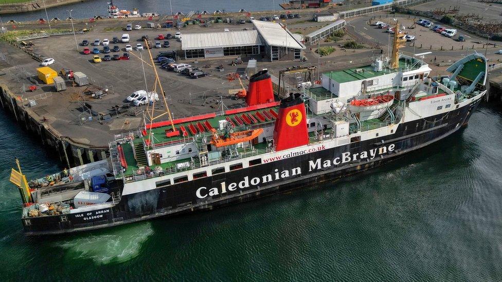 MV Isle of Arran at Ardrossan Pier