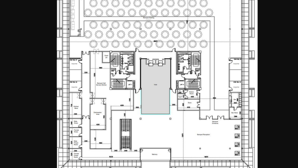 Plans for the first floor of the new curry venture