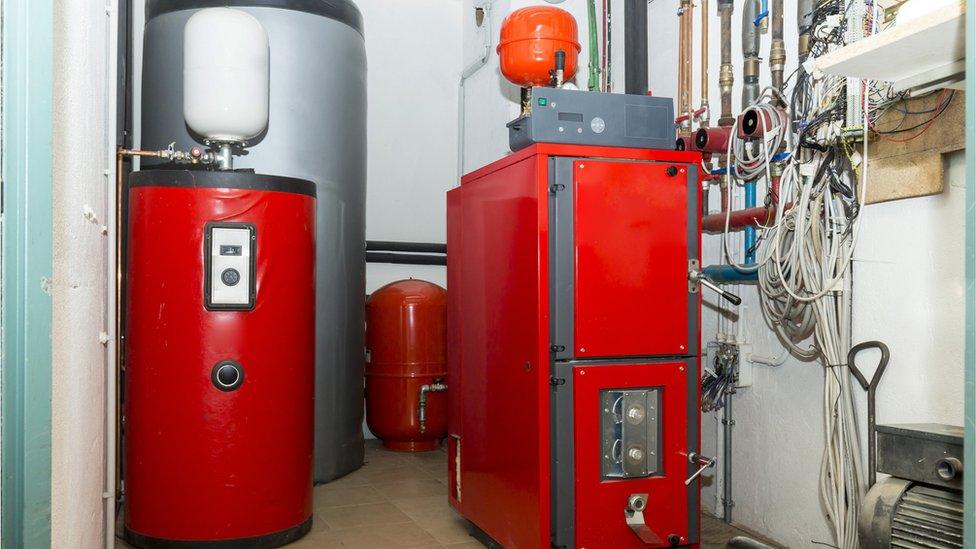 A biomass boiler