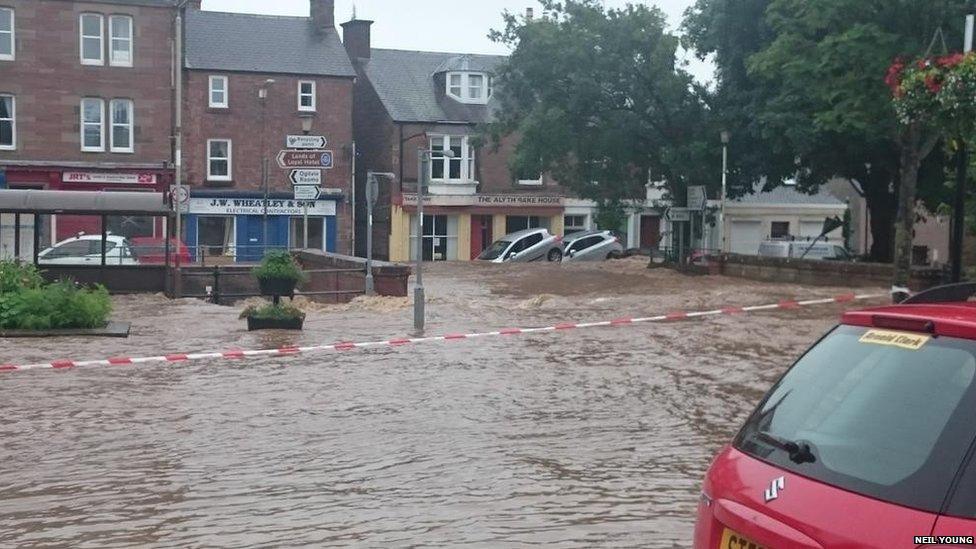 Flooding in Alyth