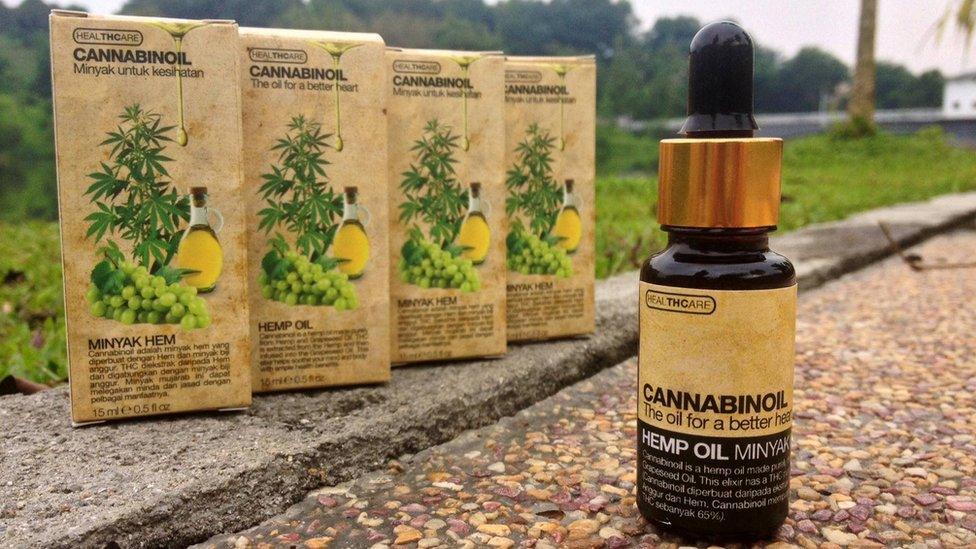 Cannabis oil bottle sold over Facebook