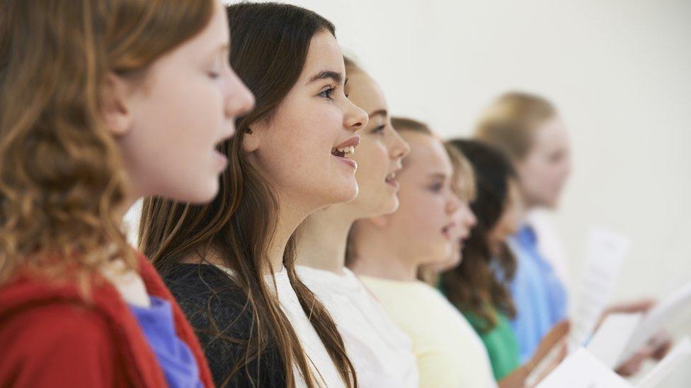 Pupils singing