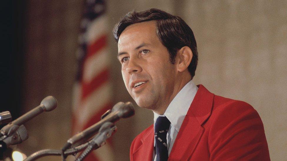 Richard Lugar photographed shortly after his first Senate win in 1976