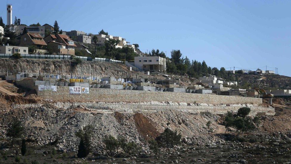 Israeli building site of new housing units in the Jewish settlement of Shilo