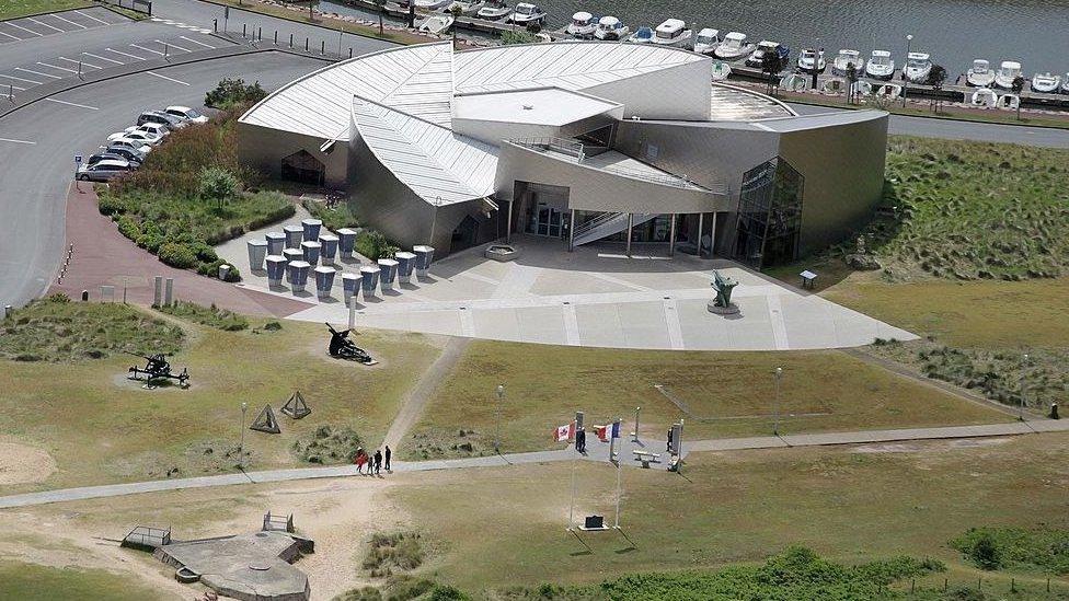 Aerial photo of the Juno Beach Centre, a Canadian museum in France