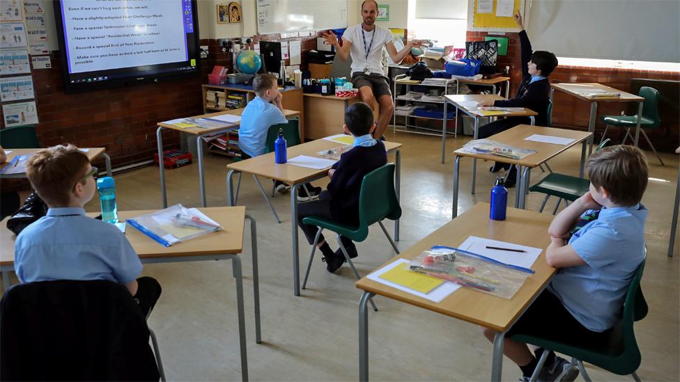 Pupils in classroom