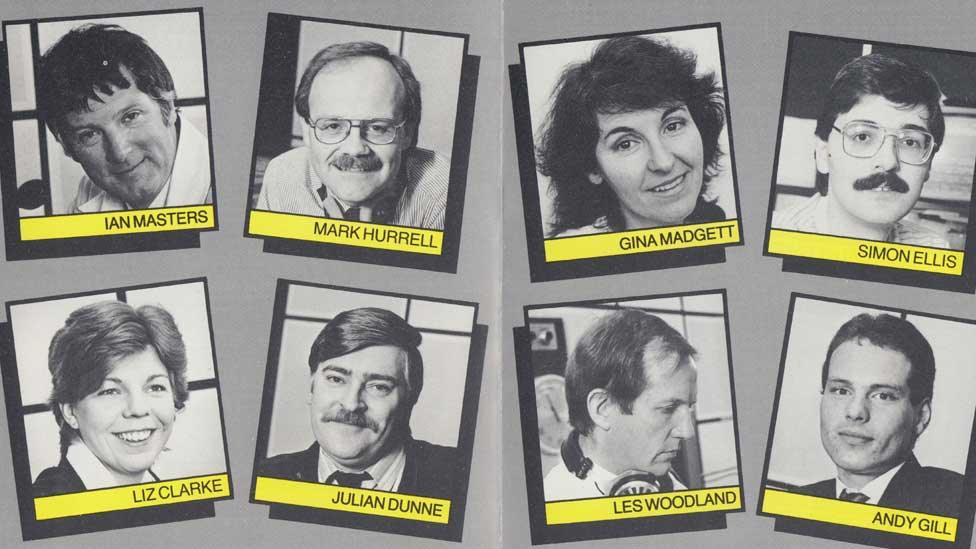 Photos of some of the station's staff in the 1980s