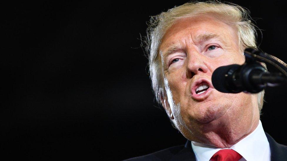 President Donald Trump speaks during a rally in Erie, Pennsylvania