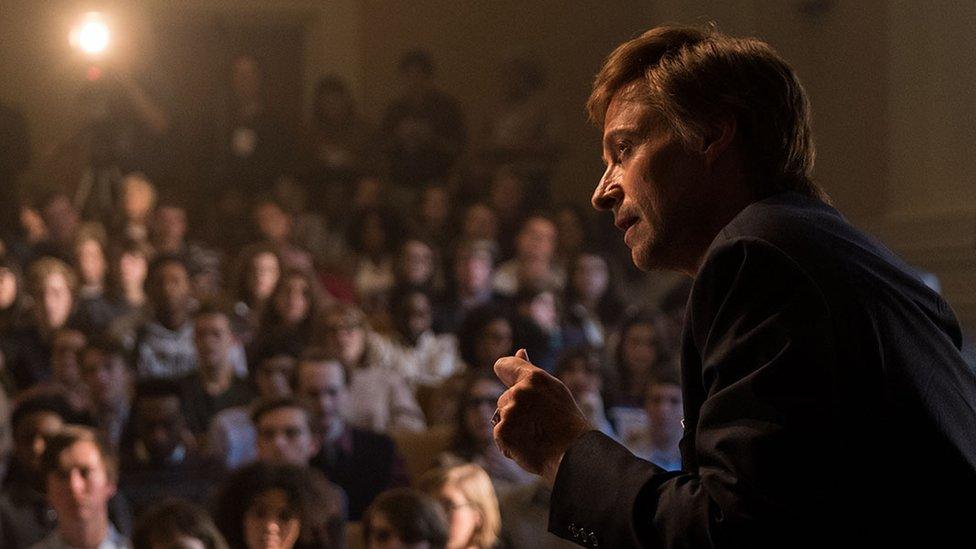 Hugh Jackman as Gary Hart in the film The Front Runner