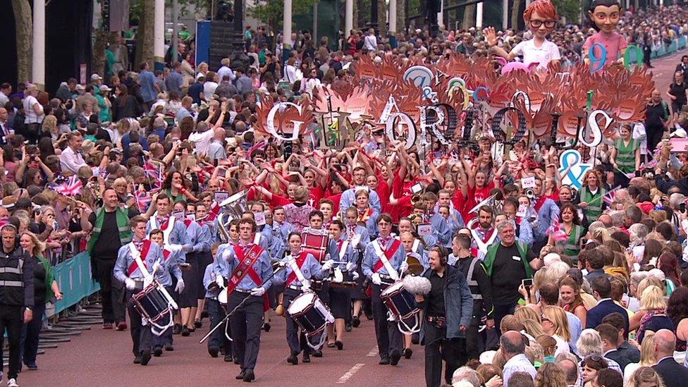 The royals watched the parade from their royal box