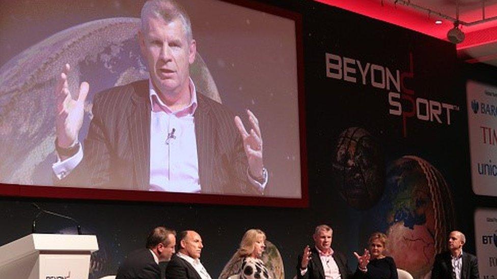 Tim Griffin speaking at the Beyond Sport conference