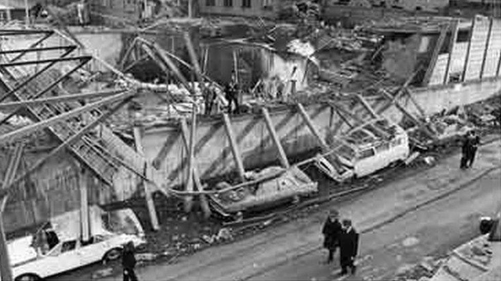 Explosion aftermath at Effingham Street