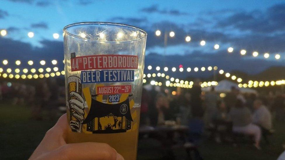 A pint of beer at the festival