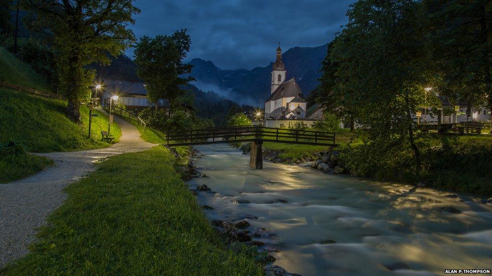 Berchtesgaden National Park at night