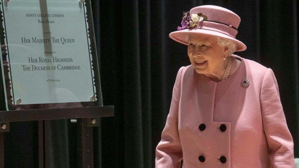 Queen Elizabeth II at Bush House, London