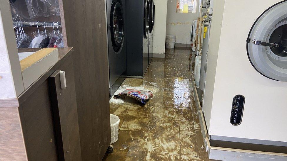 Flooded shop