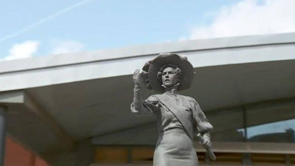 Artist's impression of Alice Hawkins statue