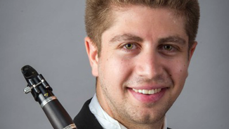 Eric Abramovitz with his clarinet