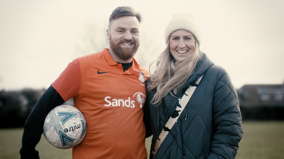 Rob Allen, founder of Sands United, with his wife Charlotte