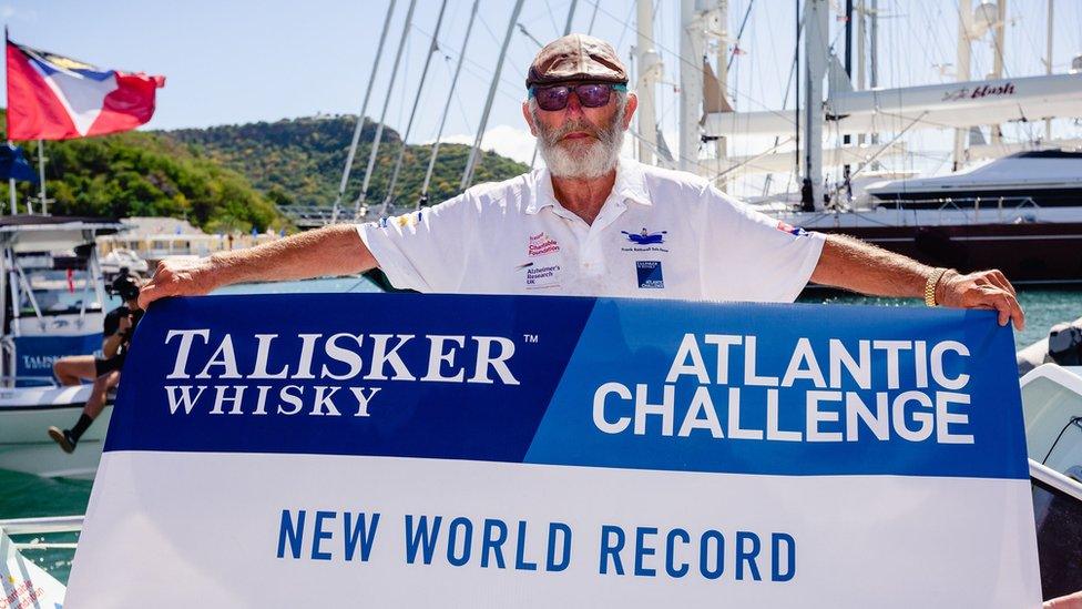 Frank Rothwell with world record sign