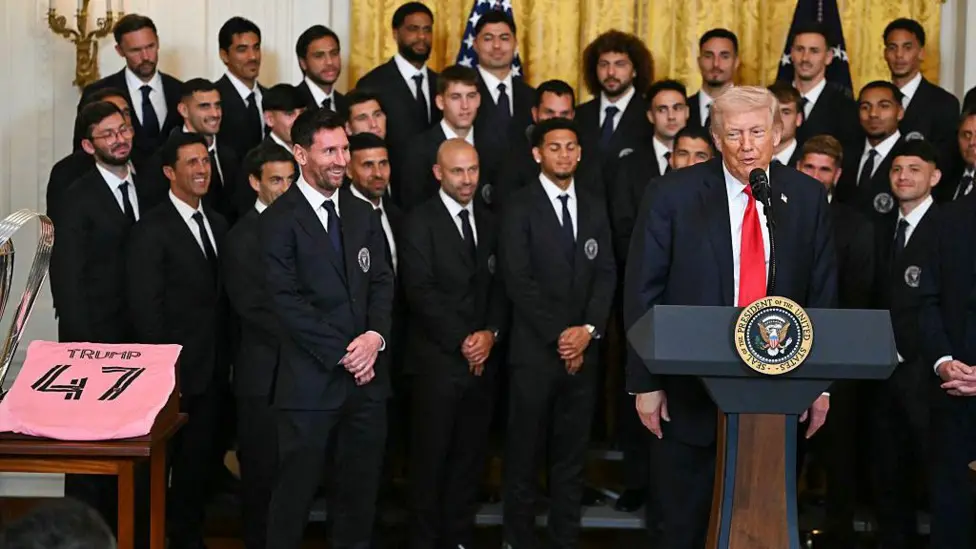 Lionel Messi and Inter Miami team-mates meet US President Donald Trump at the White House (Photos)