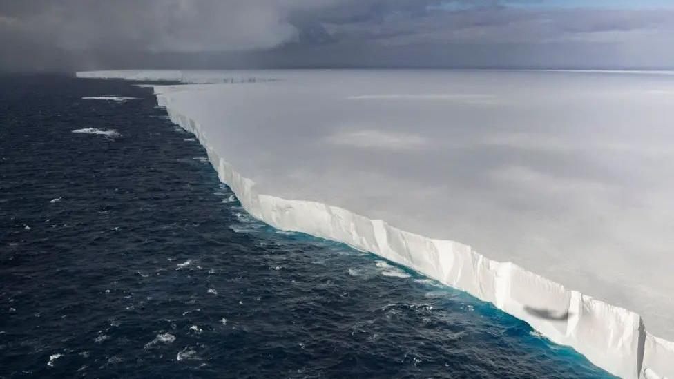 Iceberg in sea