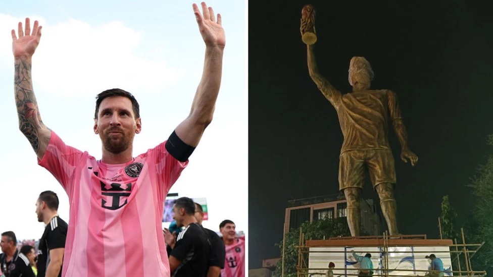 Messi develará una estatua de 21 metros de él mismo en su gira ‘GOAT’