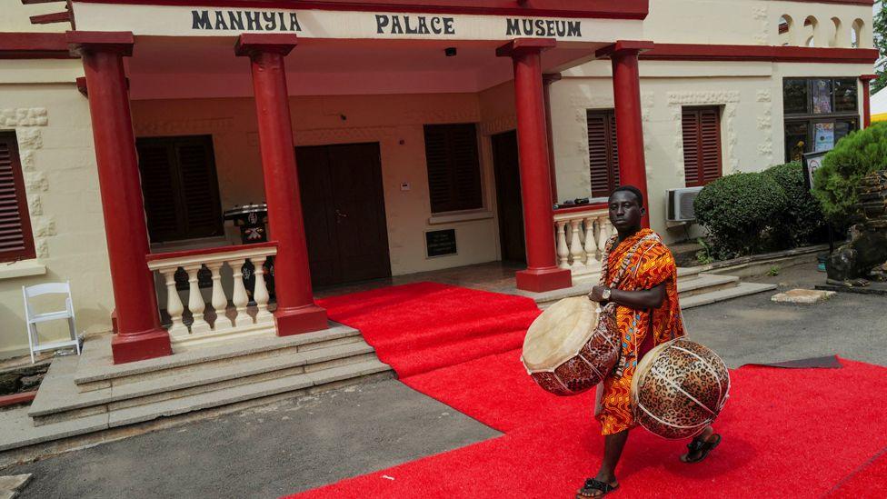 A drummer at the Manhyia Palace Museum in Kumasi, Ghana