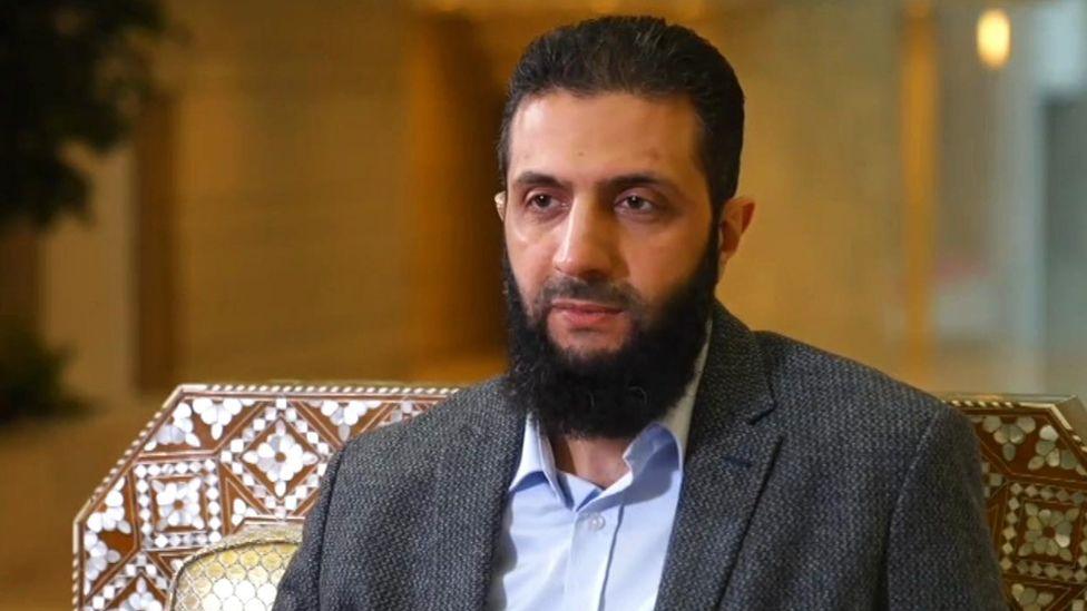 Ahmed al-Sharaa during a BBC interview in Damascus on18 December 2024