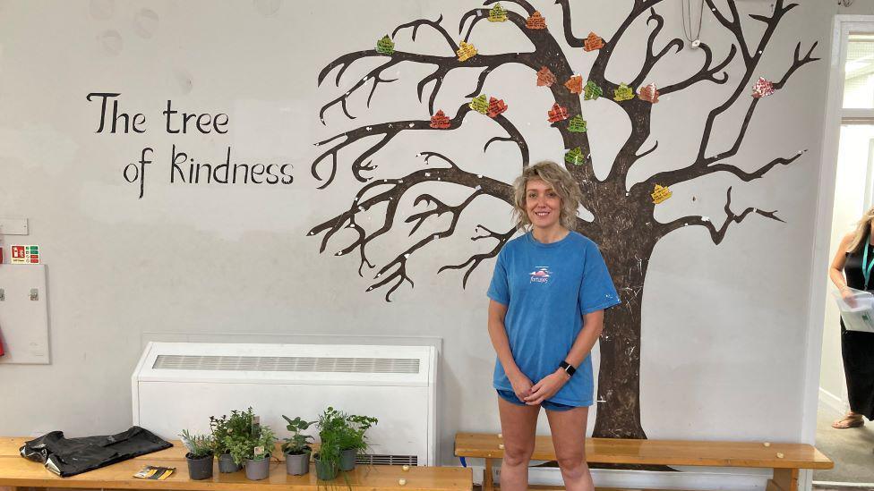 Laura Watton, head teacher at Mossbrook Special Needs School, in Sheffield, in redecorated classroom