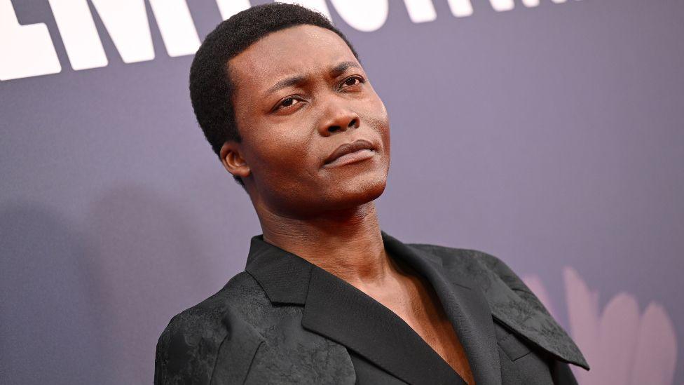 Benjamin Clementine attends the "Blitz" World Premiere during the Opening Night Gala of the 68th BFI London Film Festival at The Royal Festival Hall on October 09, 2024 in London, England