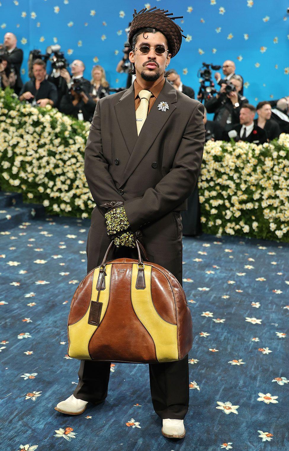 Bad Bunny attends the 2025 Met Gala Celebrating "Superfine: Tailoring Black Style" at Metropolitan Museum of Art on May 05, 2025 in New York City, US.