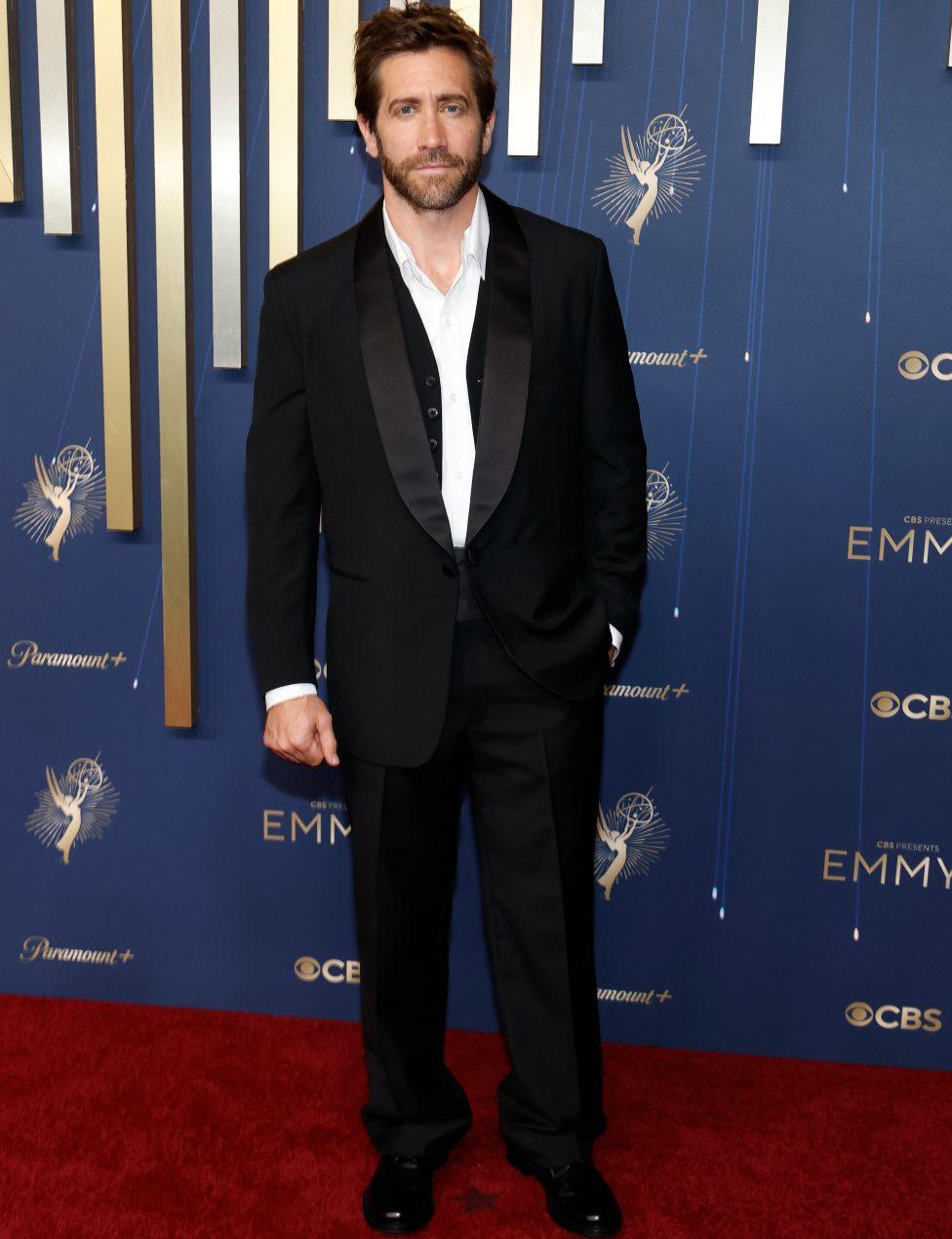 Jake Gyllenhaal attends the 77th Primetime Emmy Awards at Peacock Theater on September 14, 2025 in Los Angeles, California.