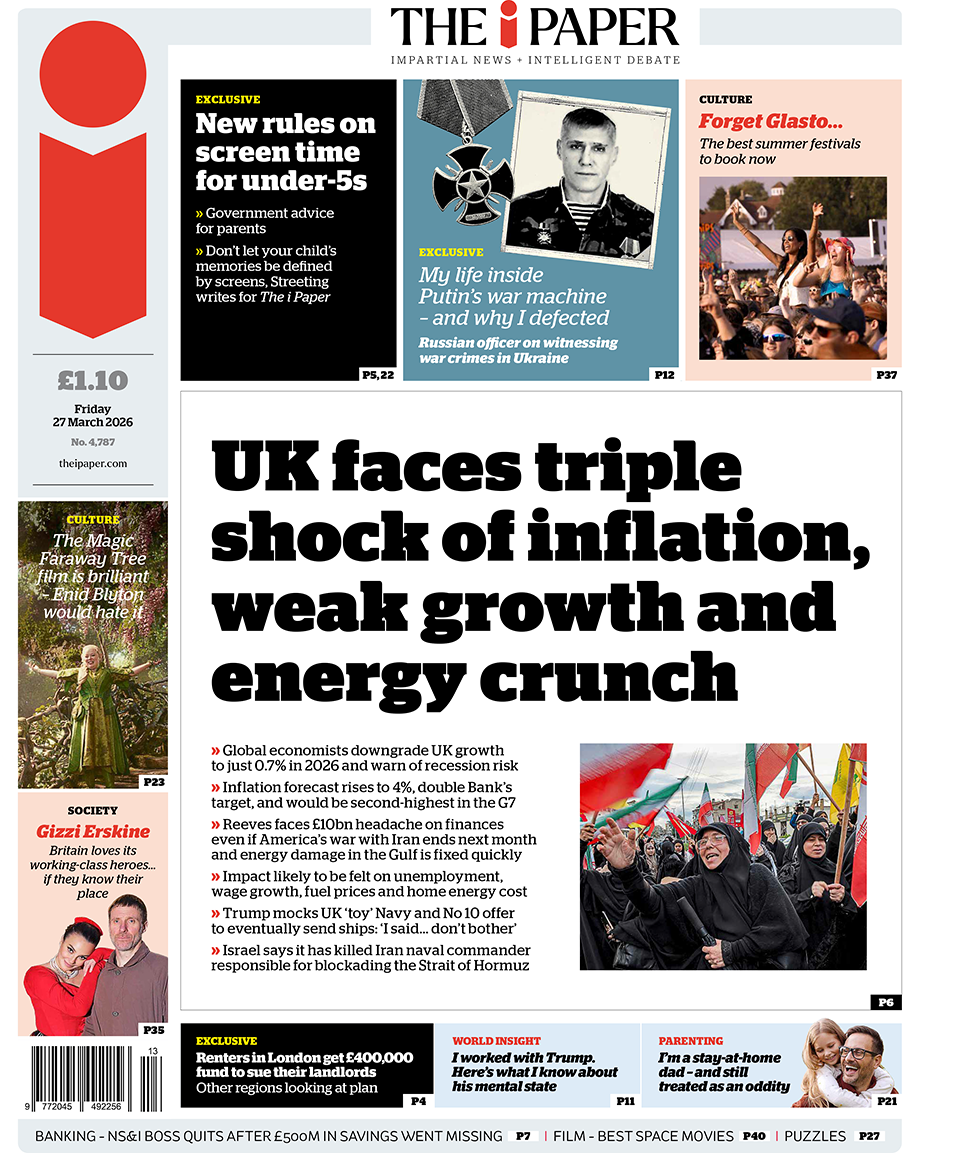 “Mbretëria e Bashkuar përballet me një tronditje të trefishtë inflacioni, rritje të dobët dhe krizë energjitike”, thuhet në titullin kryesor të faqes së parë të iPaper.
