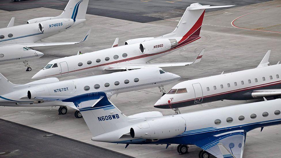 Generic image of several private jets