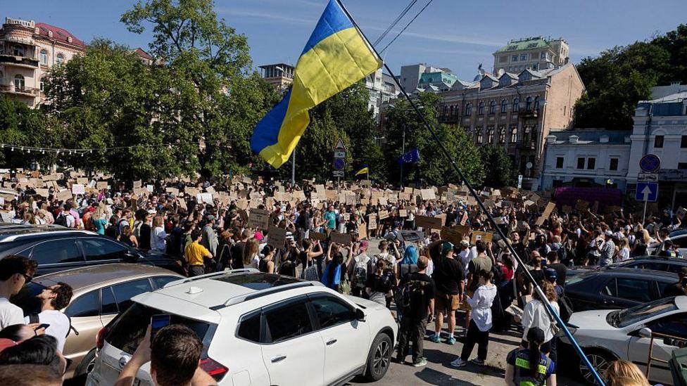 Protests in Ukraine's cities against Zelensky's removal of defence minister