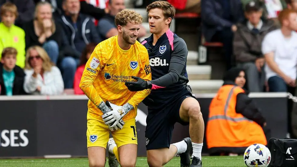 Portsmouth goalkeeper Nicolas Schmid facing up to 12 weeks out with broken hand 
