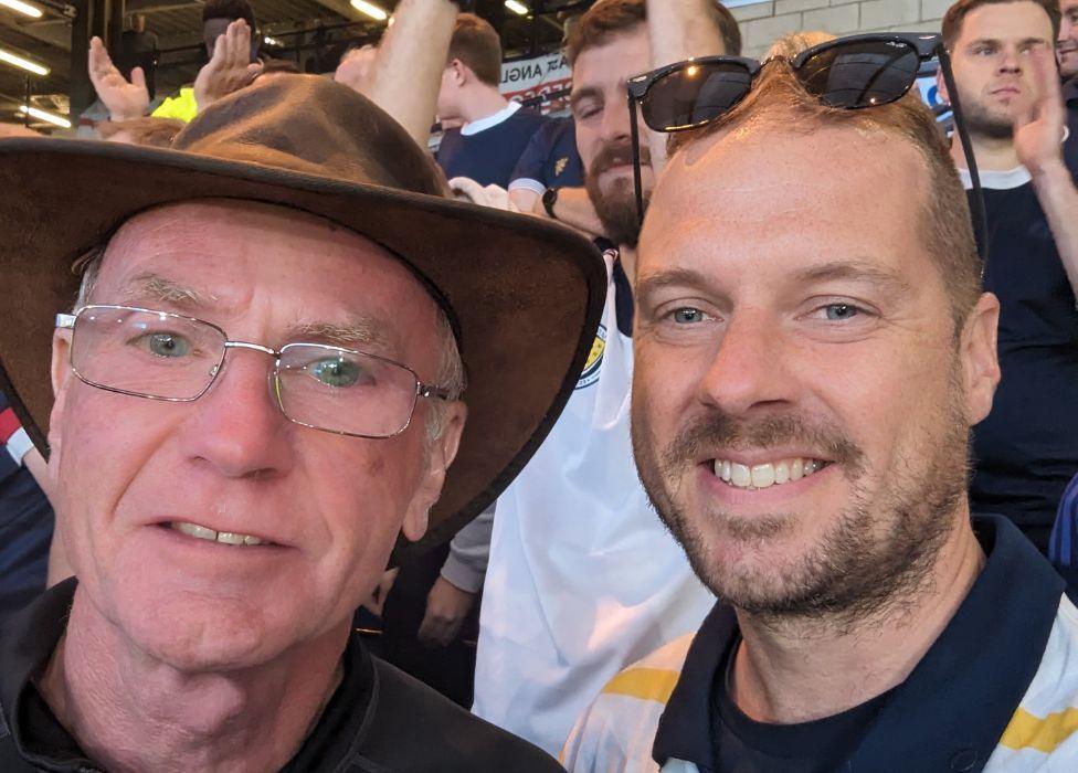 Alan and Alex at Hampden 