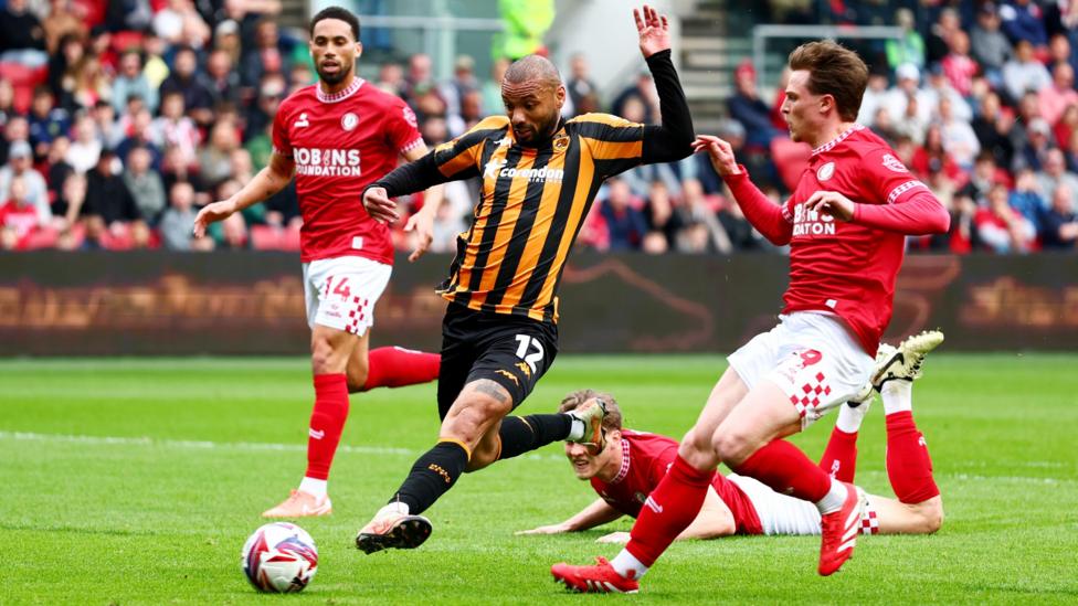 Joao Pedro scores for Hull City against Bristol City at Ashton Gate