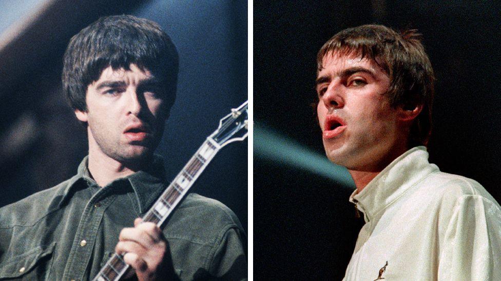 A split image of Oasis