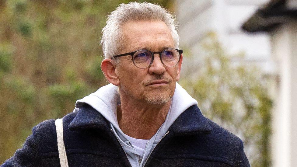 BBC sports presenter and former England international football player Gary Lineker returns home on March 13, 2023 in London, England. 