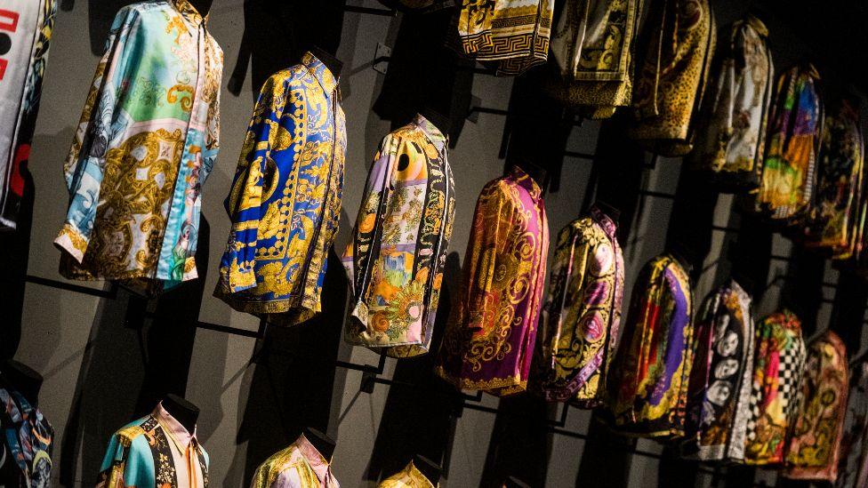 A selection of Versace designs seen as part of the exhibition