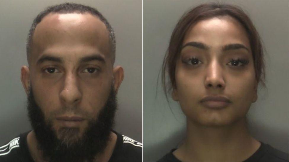 Custody photos of Joshua Hawkins and Aliyah Amin.