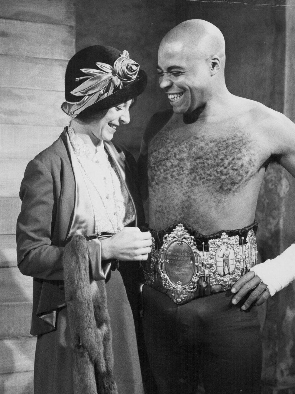 James Earl Jones and Jane Alexander, in a scene from the movie version of The Great White Hope